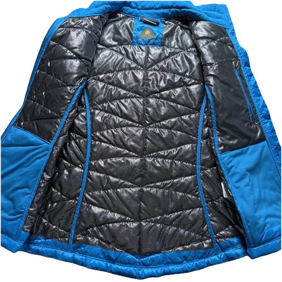 Columbia Jacket Vest Women Medium Omni‑Heat Full Zip Insulated Blue Outdoor Hike - Picture 7 of 9